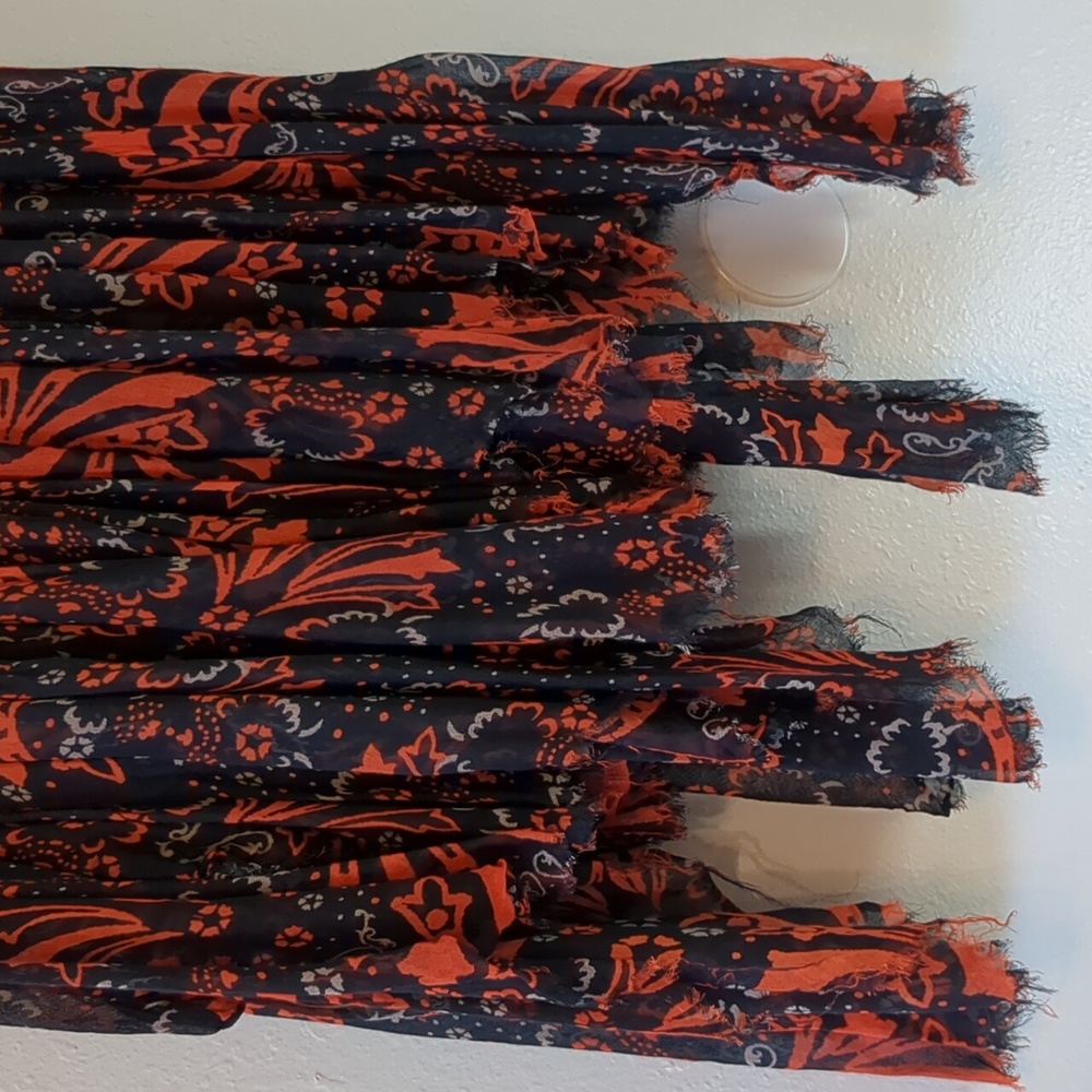 Free People Tattered Handkerchief Asymmetric Print Skirt S - Picture 5 of 14